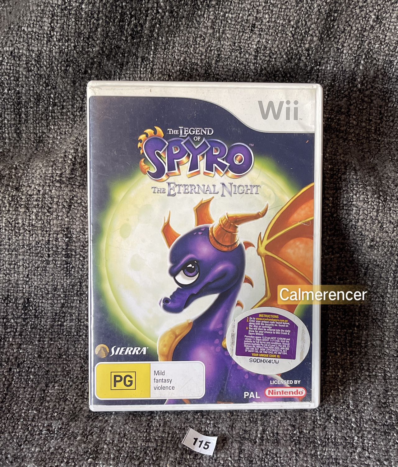 The Legend Of Spyro The Eternal Night - Nintendo Wii game