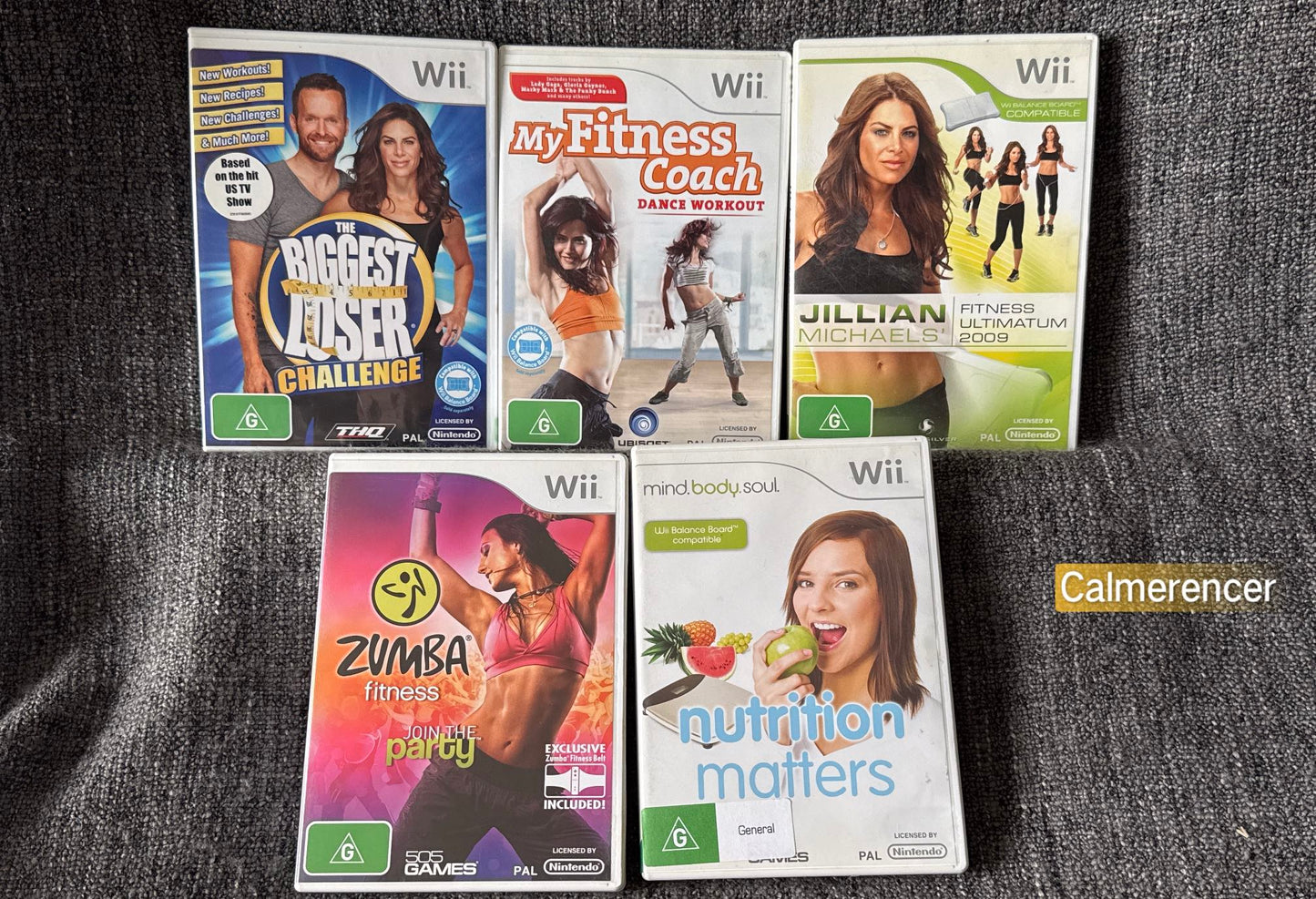 5x Fitness Games Bundle -  Nintendo Wii game