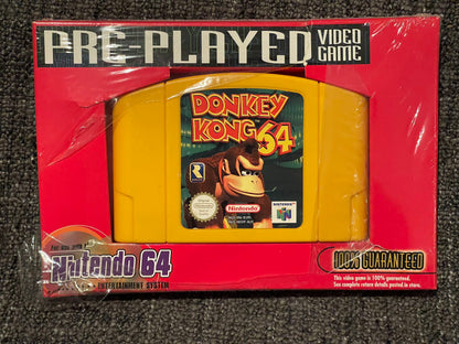 Donkey Kong 64 With Rare Video Game Store case - Nintendo 64 / N64 - Pal Version