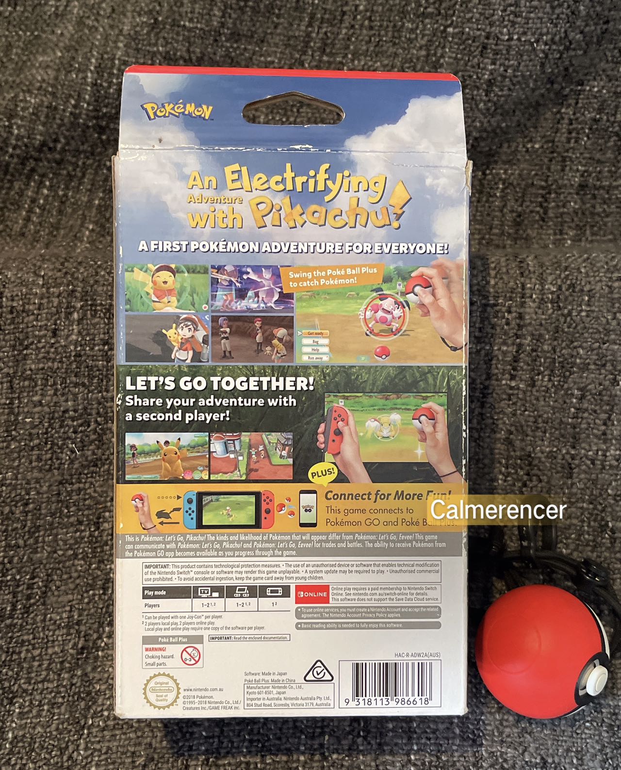 Pokemon Lets Go Pikachu! + Poke Ball Plus With Mew Boxed Missing insert and game Limited Edition Switch Game  - Nintendo