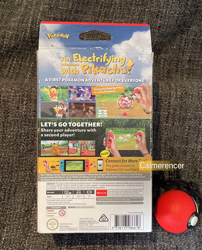 Pokemon Lets Go Pikachu! + Poke Ball Plus With Mew Boxed Missing insert and game Limited Edition Switch Game  - Nintendo