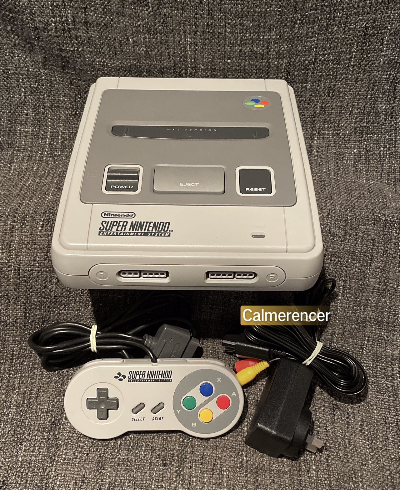 Super Nintendo Console With 1x controller, power and Video cords (Snes) Pal Version