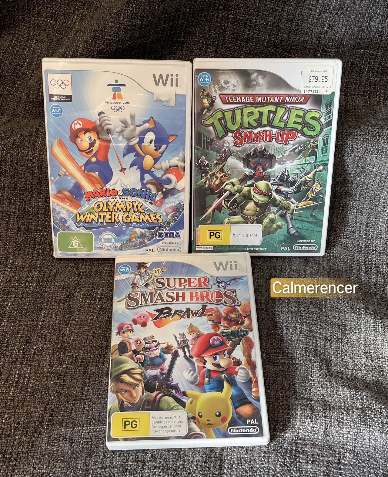 3x Games (Turtles, Mario & Sonic & Super Smash Bros)- Nintendo Wii games