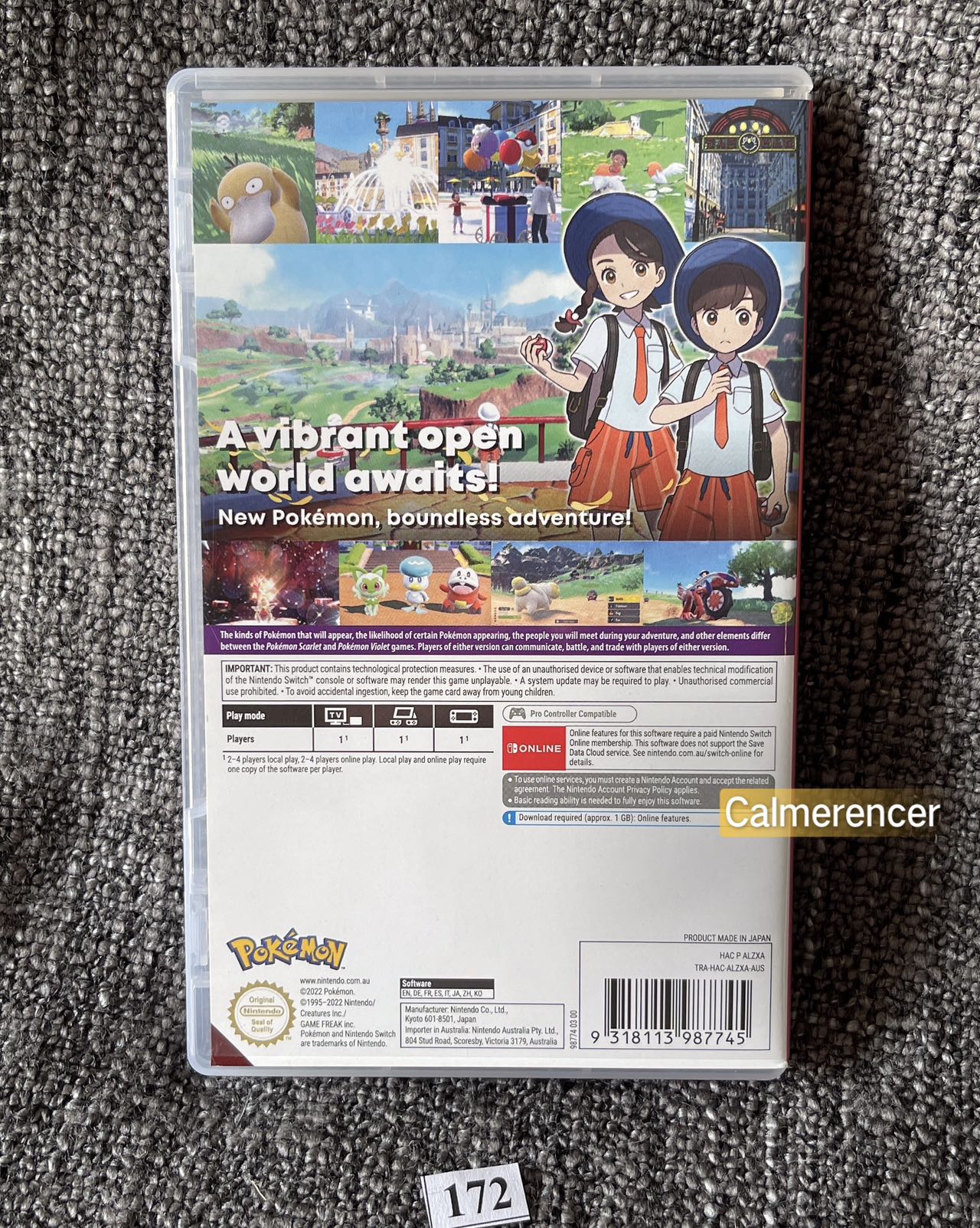 Pokemon Scarlet Game - Nintendo Switch