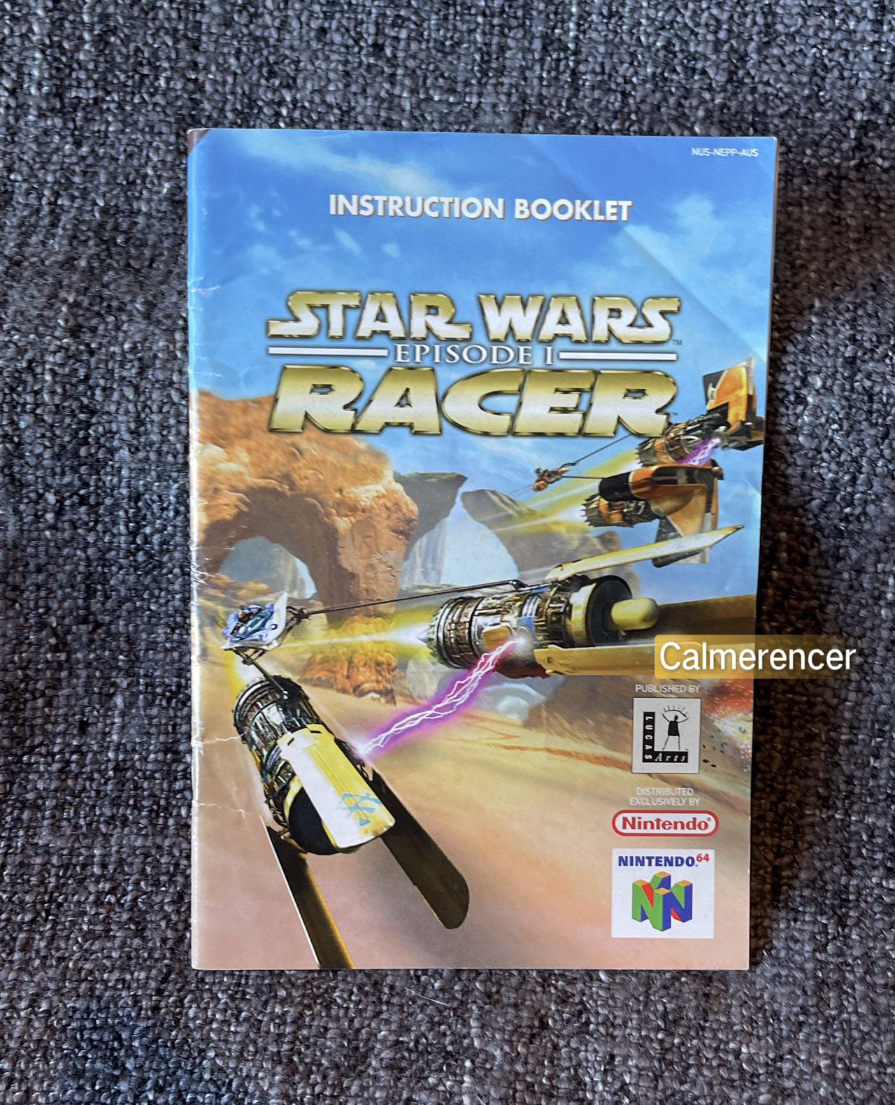 Star wars Episode 1 Racer Manual / Instruction Book Only - Nintendo 64 / N64 Pal Version