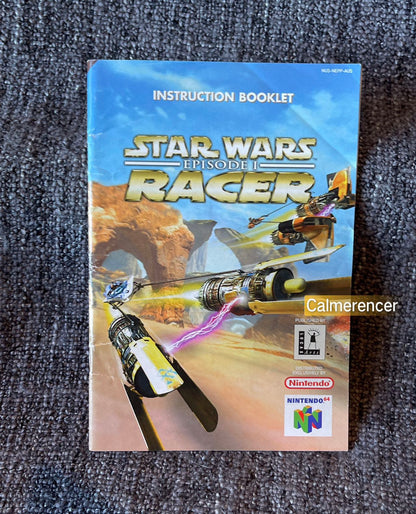 Star wars Episode 1 Racer Manual / Instruction Book Only - Nintendo 64 / N64 Pal Version