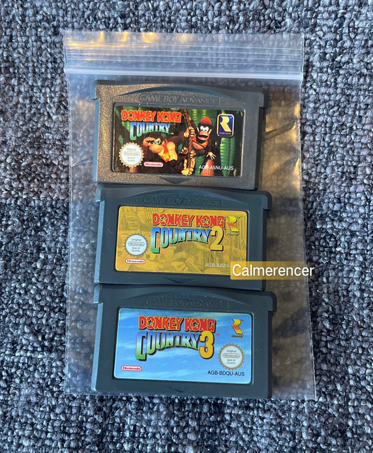 Donkey Kong Country 1, 2 & 3 Game / s -Nintendo Gameboy Advance Cart  / s GBA - Pal Version