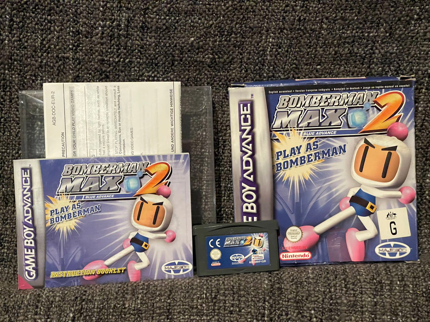 BomberMan Max 2 Boxed Game -Nintendo Gameboy Advance GBA  - Pal Version