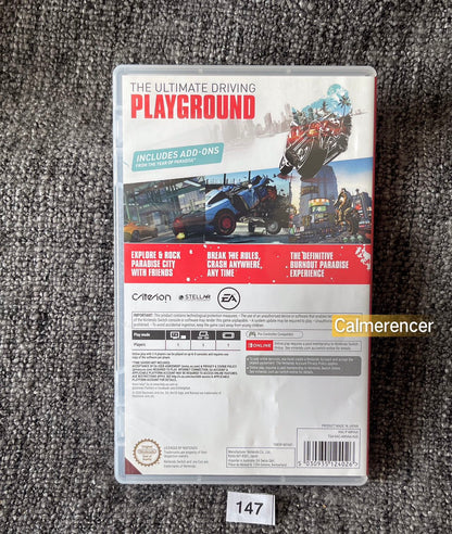 Burnout Paradise Remastered Game - Nintendo Switch