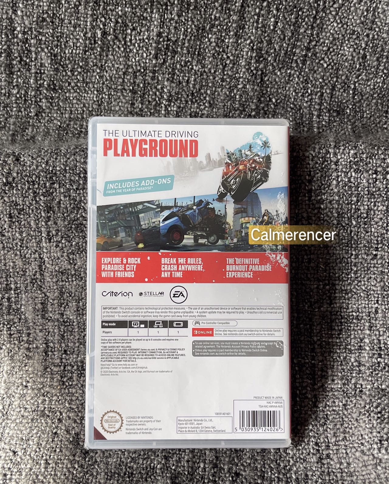 Brand New & Sealed - Burnout Paradise Remastered Game - Nintendo Switch