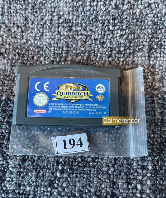 Harry Potter Quidditch World Cup Game -Nintendo Gameboy Advance Cart GBA - Pal Version