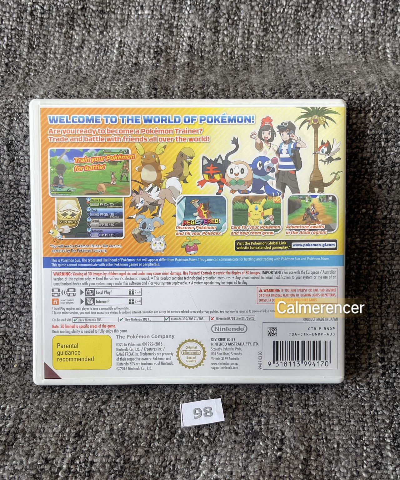 Pokemon Sun Game Nintendo 3DS