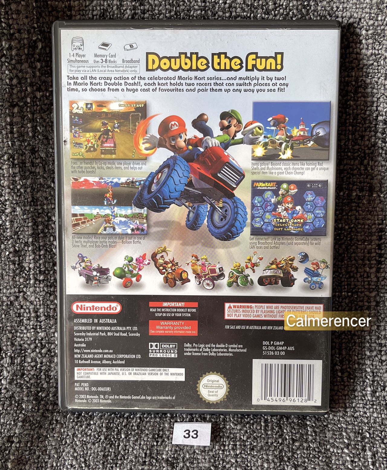 Mario Kart Double Dash Game - Nintendo Gamecube - Pal Version