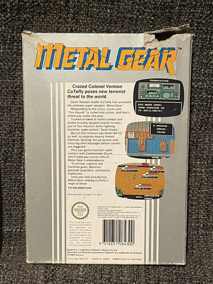 Metal Gear Game - Nes - Nintendo / Entertainment System - Pal Version