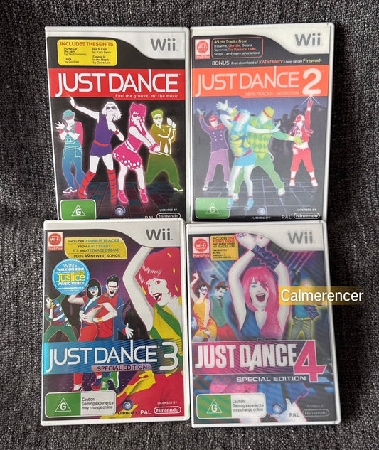 Just Dance Bundle 1-4 Games -  Nintendo Wii