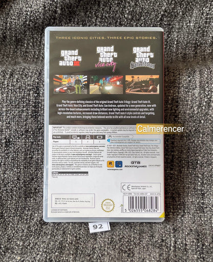 Grand Theft Auto The Trilogy Game - Nintendo Switch