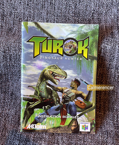 Turok Dinosaur Hunter Manual / Instruction Book Only - Nintendo 64 / N64 Pal Version