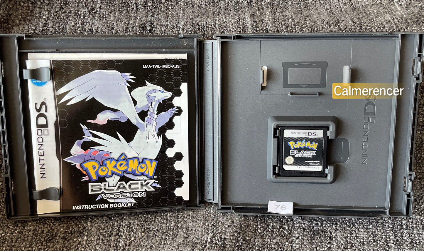 Pokemon Black Version Game Nintendo DS - Pal