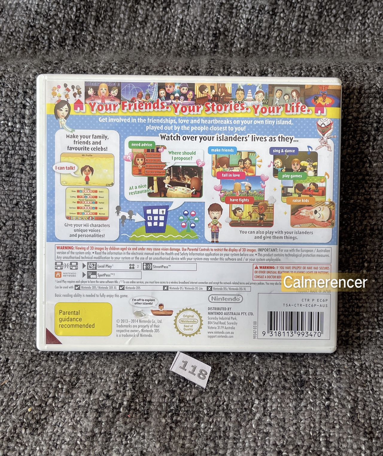 TamoDachi Life Game Nintendo 3DS