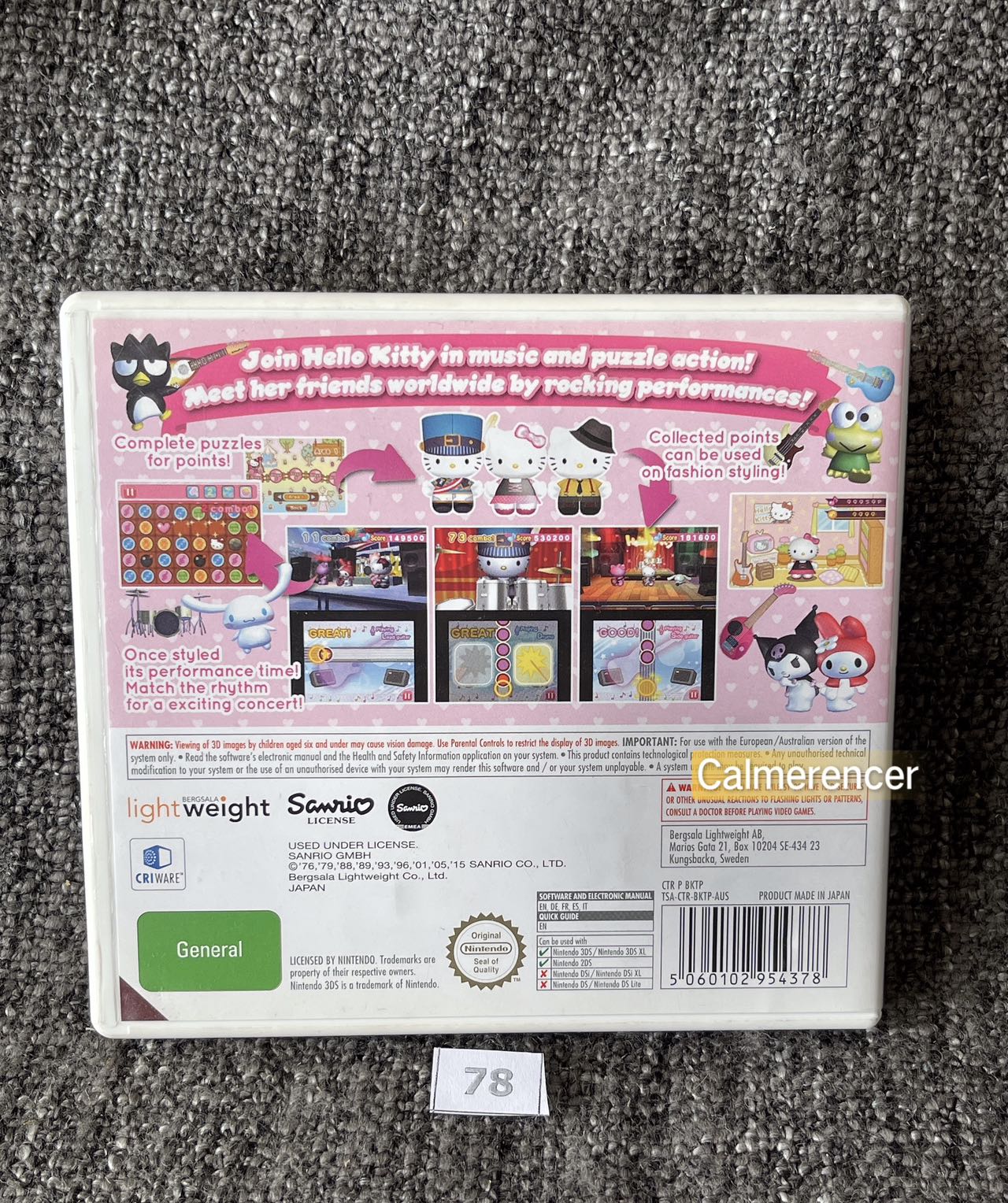 Hello Kitty & Friends Rock N World Tour Game Nintendo 3DS