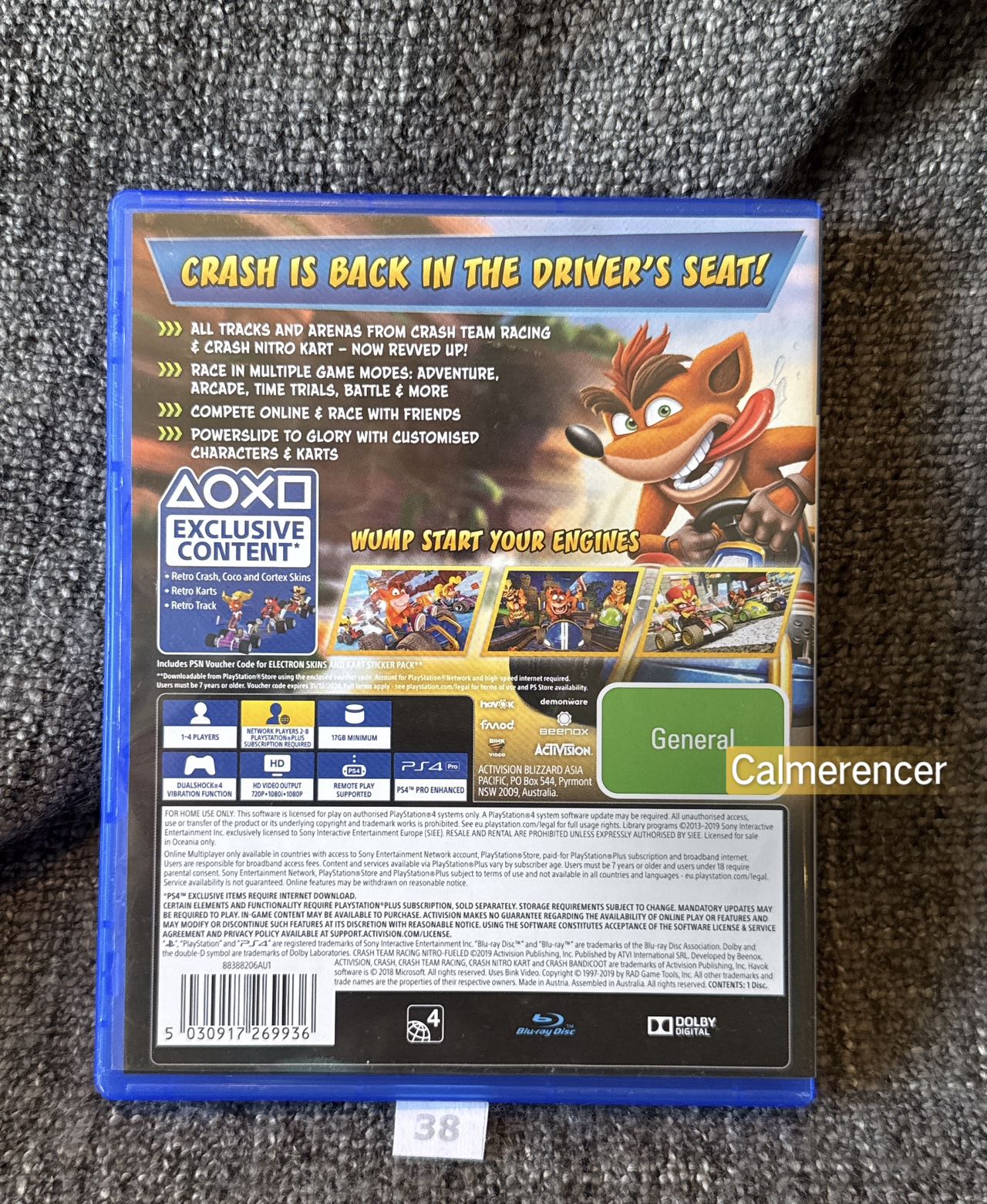 Crash Team Racing Nitro Fueled Sony Playstation 4 (PS4) Game