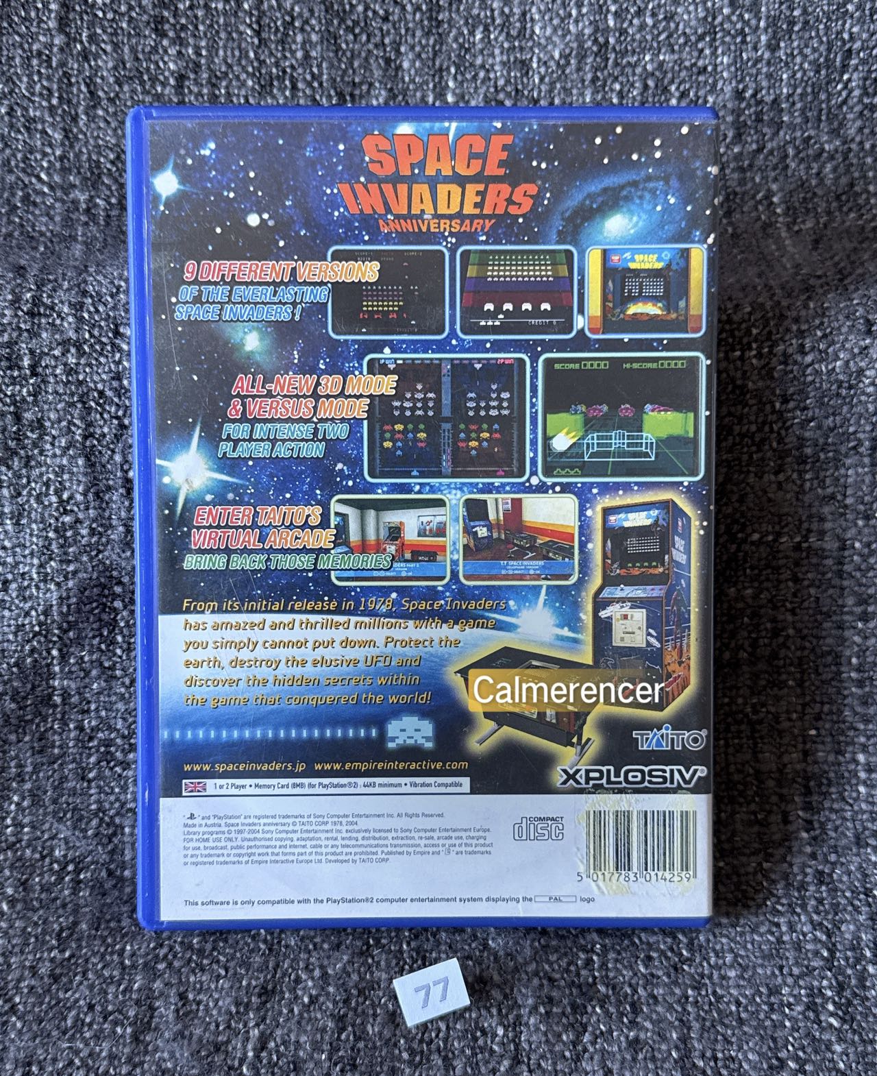 Space Invaders Anniversary Game- Sony PlayStation 2 (PS2)