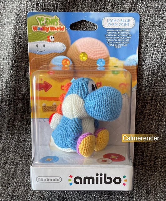 Blue Yarn Yoshi Nintendo Amiibo