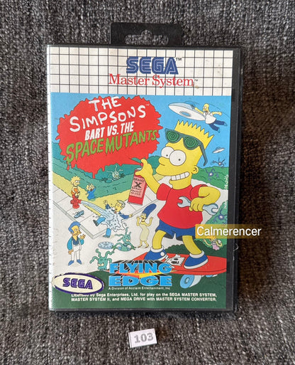 The Simpsons Bart Vs. The Space Mutants Game - Sega Master System