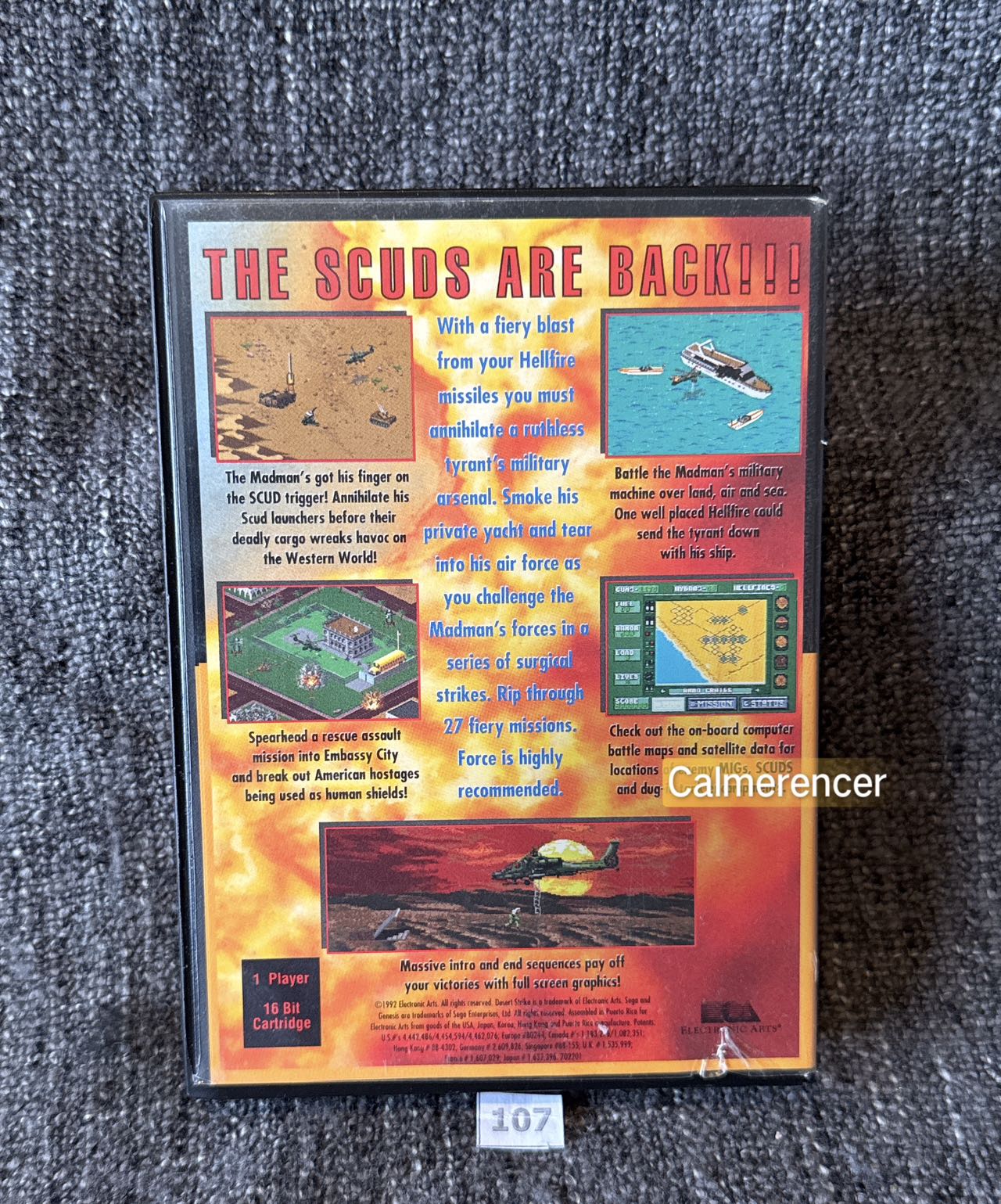 Desert Strike Return To The Golf- Game - Sega Mega Drive