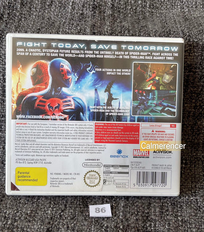 Spider Man Edge Of Time Game Nintendo 3DS