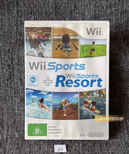 Wii Sports Resort + Wii Sports Combo Pack - Nintendo Wii game