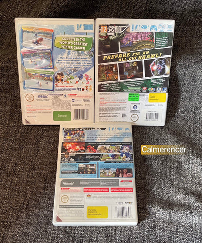 3x Games (Turtles, Mario & Sonic & Super Smash Bros)- Nintendo Wii games