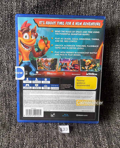 Crash Bandicoot Its About Time Sony Playstation 4 (PS4) Game