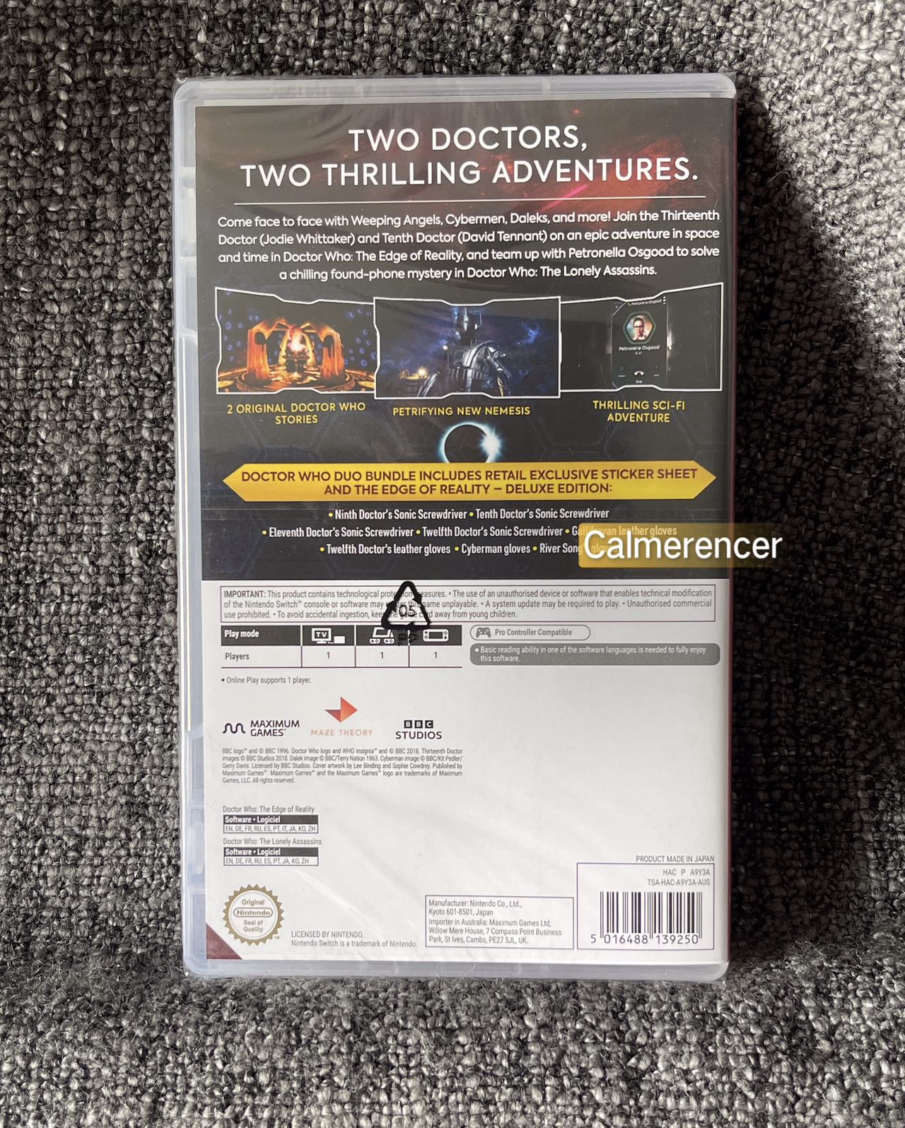 Brand new & Sealed Doctor Who: The Edge of Reality + The Lonely Assassins Game - Nintendo Switch