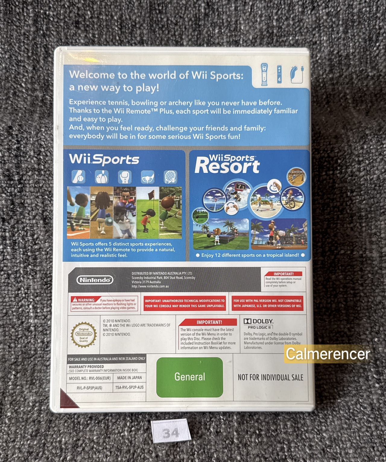 Wii Sports Resort + Wii Sports Combo Pack - Nintendo Wii game