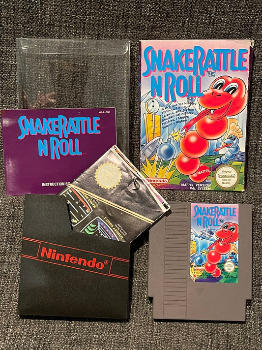 Snake Rattle N Roll Game Boxed- Nes - Nintendo / Entertainment System - Pal Version