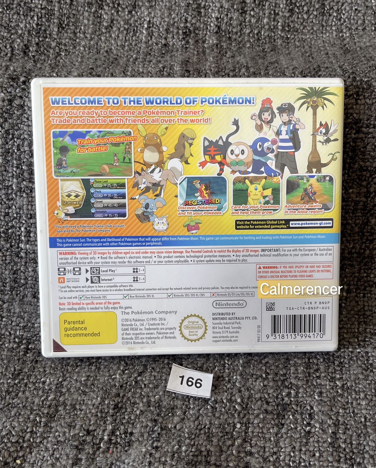 Pokemon Sun Game Nintendo 3DS