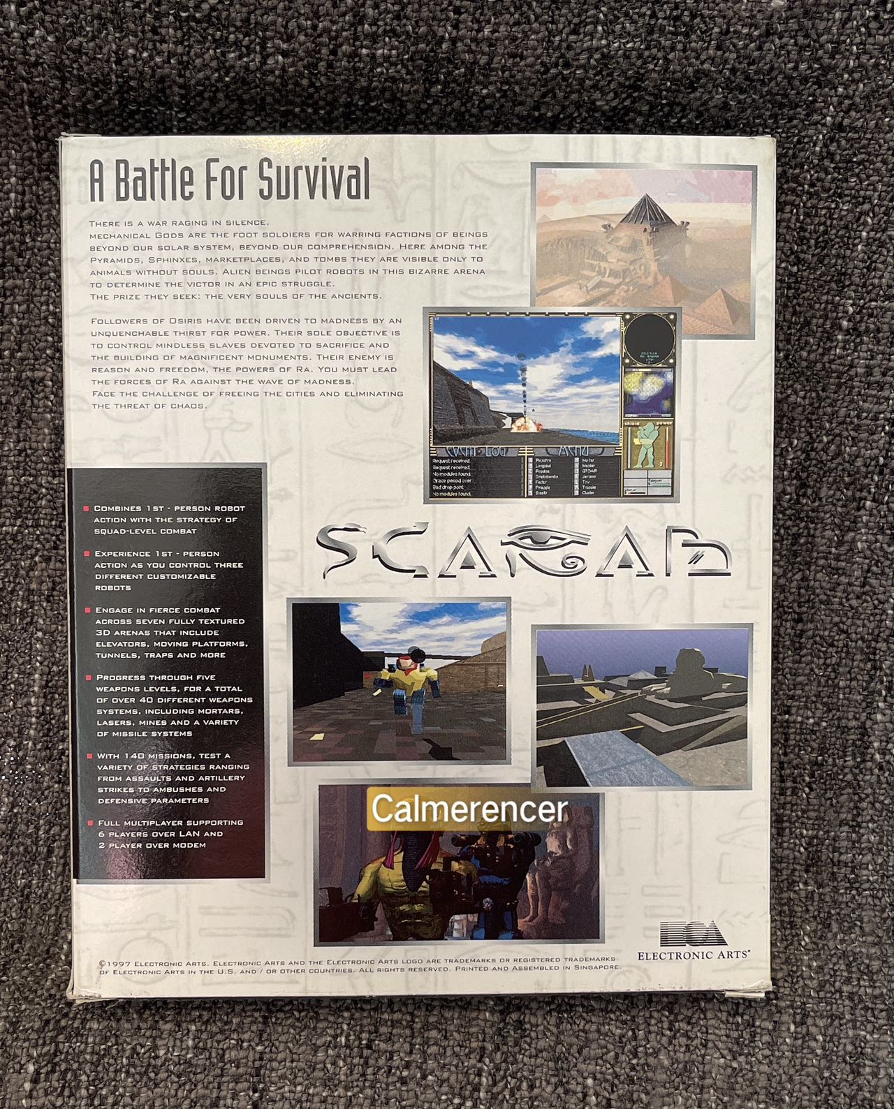 Scarab Game - PC - CD ROM - Big Box