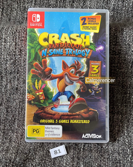 Crash Bandicoot N Sane Trilogy Game - Nintendo Switch