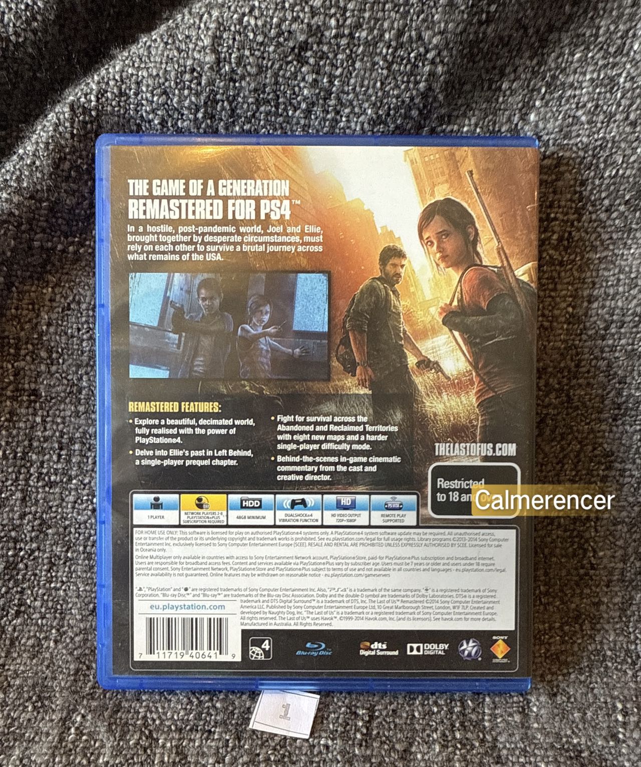 The Last Of Us Remastered Sony Playstation 4 (PS4) Game