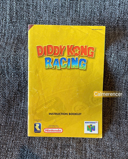 Diddy Kong Racing Genuine item, used and in good condition. Fast to post via Australia post with registered tracked envelop or small parcel. Please see photos for quality and reach out should you have any questions or concerns. Thanks