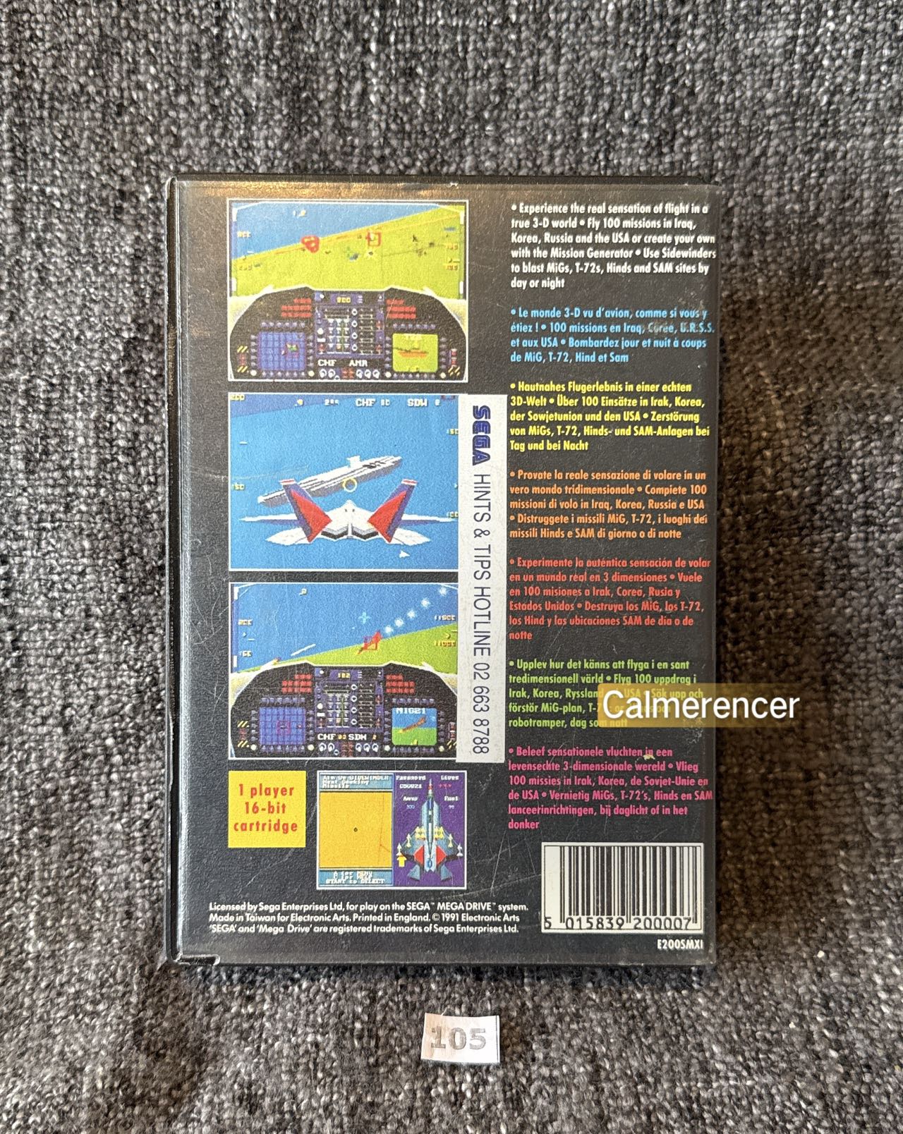 F 22 Interceptor Advanced Tactical Fighter - Game - Sega Mega Drive