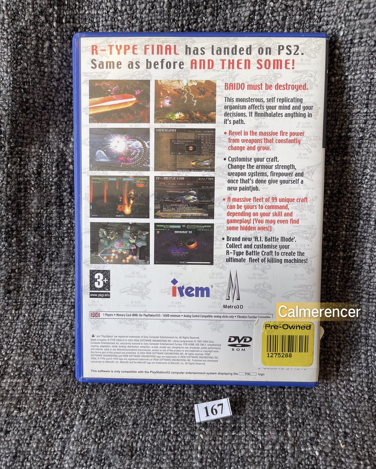 R - Type Final Game- Sony PlayStation 2 (PS2)