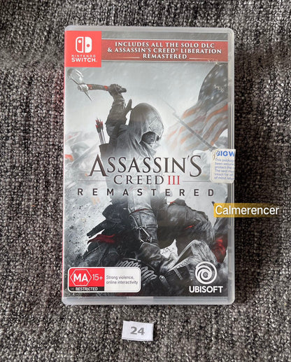 Assassins Creed 3 Remastered Game - Nintendo Switch