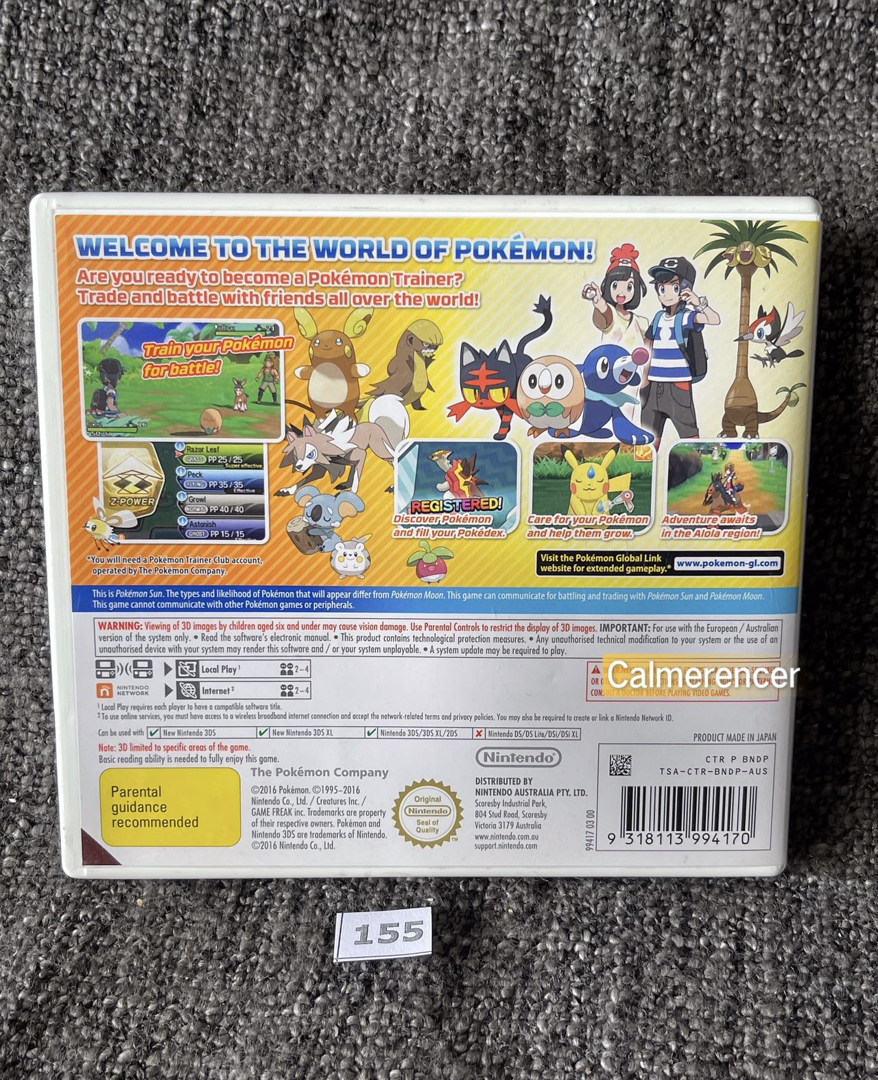 Pokemon Sun Game Nintendo 3DS