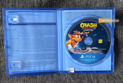 Crash Bandicoot Its About Time Sony Playstation 4 (PS4) Game