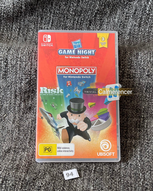 Game Night (Monopoly, Risk & Trivial Pursuit) Game - Nintendo Switch