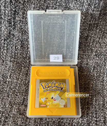 Pokemon Yellow Version Game With Genuine Case- Nintendo Gameboy