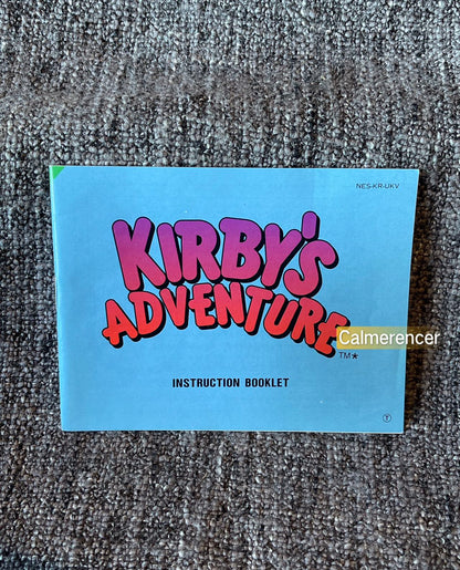 Kirby's Adventure Manual / Instruction Book Only - Nintendo NES - Entertainment System