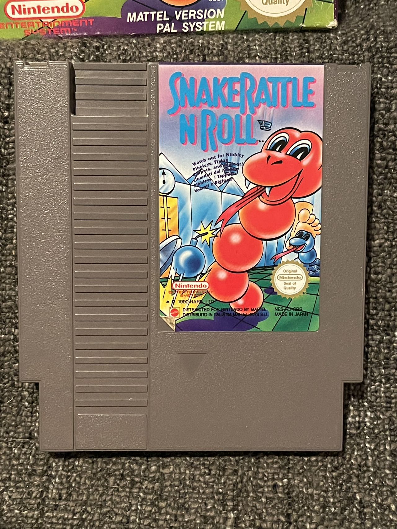 Snake Rattle N Roll Game Boxed- Nes - Nintendo / Entertainment System - Pal Version